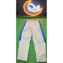 Vintage Nike Y2k Light Gray/Blue Windbreaker Swooshie Pants Joggers Mens Sz LG