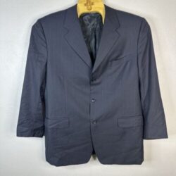 Canali Proposta Black Stripped Business Wool Blazer Jacket / Pants Set Size 56 R