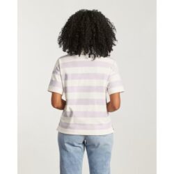 Everlane Polo Shirt Size S Retro Jersey Purple Striped Cotton Short Sleeve New