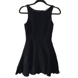 BB Dakota Black Overlay Lace Fit and Flare Dress Sz 0