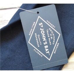 NWT St. John’s Bay Navy Blue, Long-Sleeve Mock Turtleneck Shirt – Medium