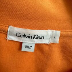 Calvin Klein 1/2 Zip Pullover Nylon Zipper Pocket Orange Jacket Tech Athletic