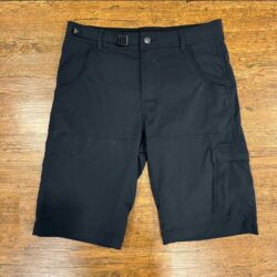 prAna Black Zion Performance Outdoor Hiking Belted Shorts Bermudas Men’s 32×12