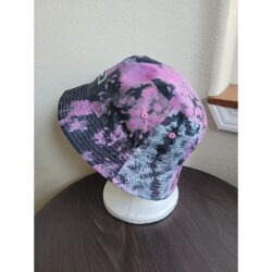 Playboy Bunny Reversible Bucket Hat Black Gray Purple Tie Dye / Drab Mauve OSFM