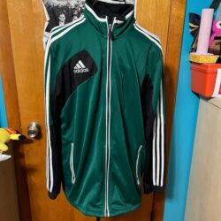 Adidas Climacool Green Black Track Jacket Zip Up Some Spots Men’s Large