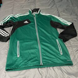 Adidas Climacool Green Black Track Jacket Zip Up Some Spots Men’s Large