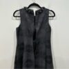 Adrianna Papell black textured printed dress with jeweled neckline 4 - Image 3