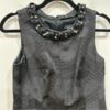 Adrianna Papell black textured printed dress with jeweled neckline 4 - Image 4