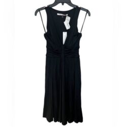 Diane Von Furstenberg Black Sleeveless Azelia A-Line Dress Size 4