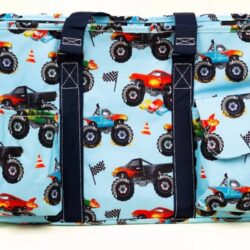 Zip top organizing utility tote bag travel weekend diaper bag