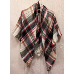 Grace & Lace plaid poncho shawl scarf