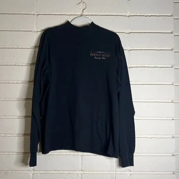 Vintage and New w/o Tags Mock Turtleneck Black from Newport Beach CC Never Worn