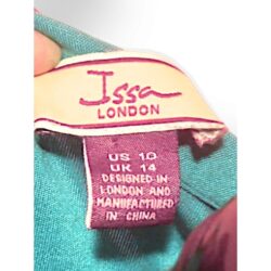 ISSA London Teal Jersey Kate Middleton Knee length Dress Size 10 VGC