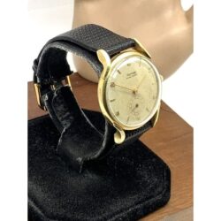Glycine Bienne Geneve Men’s Watch Swiss Manual Wind Vintage 34mm 18k Gold Case
