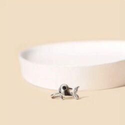 White Gold Diamond Sea Whale Fish Nose Cuff/Ring