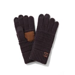 Touch Screen Gloves In Dark Gray