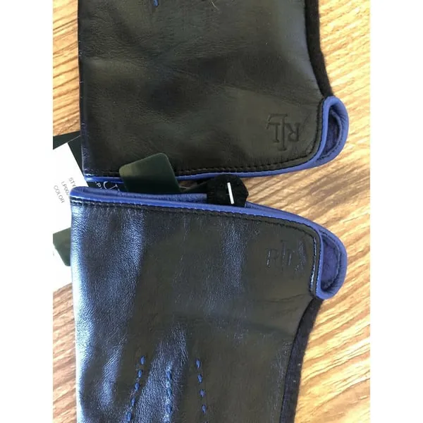 Ralph Lauren Wool Blend Leather Smarthphone Tech Touchscreen Goves Womens XL - Image 7