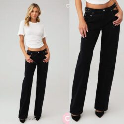 Ser.oya Christy Cut Out Black Jeans 30