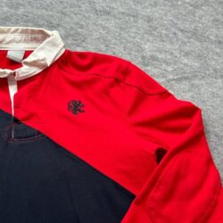 Nike Rugby Shirt Men M Red Black White Vivat Rex Lebron James Long Sleeve NSW