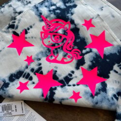 Nerdy Unicorn Hot Pink Blue Ti