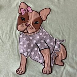 NEW women’s Pj Couture pajama top T-shirt size Small pale green dog