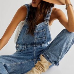 Free People We The Free Ziggy Denim Overalls in Powder Blue, Size XS