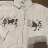 Compliments 90s cat Embroidered button down shirt. Vintage retro - Image 4