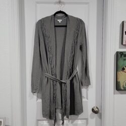 J. Jill Fringe Wrap Cardigan