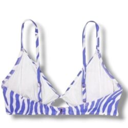 Shade & Shore – Women’s longline keyhole purple tiger print swim top  – 34DD