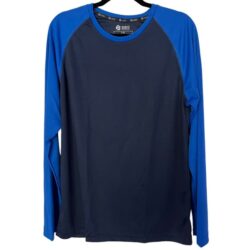 Men’s Endurance Long Sleeve Base Layer T-Shirt Colorblock Blue Large NWT