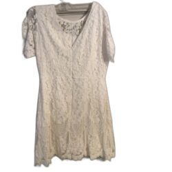 White lace short sleeve dress 