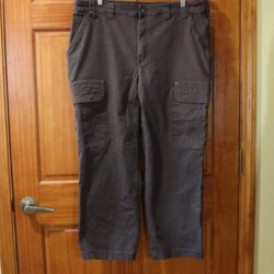 Duluth Trading Co. FLEX Fire Hose Brown Cargo Pants Rugged Work Pants 42 x 30