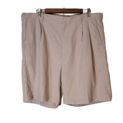 Nike Golf Pleated Golf Shorts Size 40 Chino Khaki Pockets