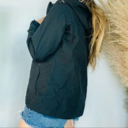 HELLY HANSEN NORDSTROM Black Hooded Rain Ski Sailing Jacket Coat Anorak Medium