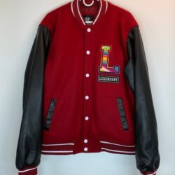 Switch Remarkable Burgundy & Black Varsity Jacket