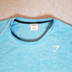 Gymshark Shirt Mens XXL 2XL Blue Performance Gym Workout Active Athleisure
