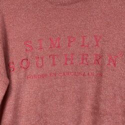 Simply Southern Brick Terry Pullover Soft Crew Sweatshirt Large