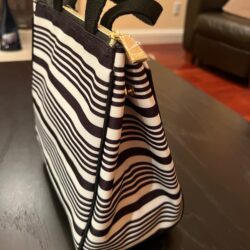 NWT. Kate Spade Lunch/ Cooler Bag Black Stripe