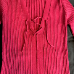 ASOS Design Lace-Up “Red” Sweater