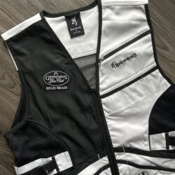 Browning Shooting Vest Men’s Size Medium Gray Black Mesh Lining Full Zip