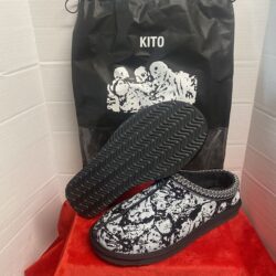 Kito Wares Sherpa Catacombs Print Slippers Mens Size 9 New In Bag Clog Mule