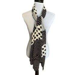 Wrap Scarf Fringe Edge Polka D