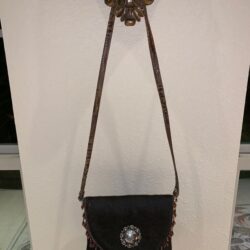 Custom Made Hide Leather & Genuine Alligator Bag By Lanzano Leather Dark Brown