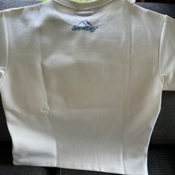 Snow Day basic blue flake tee size small