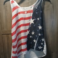 American flag see-through shirt size S