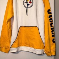 Pittsburgh Steelers Color Block Hoodie Size Medium