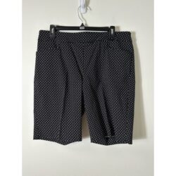 George Black White Polka Dot Walking Shorts Sz L (12-14)