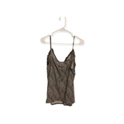 Women’s black and white animal print camisole Grace & Lace top, size XL