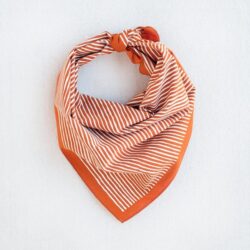 Striped Bandana, Marmalade Orange