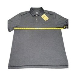 TOMMY BAHAMA Mens Polo Shirt Performance Short Sleeve Gray Easy Care NWT MEDIUM